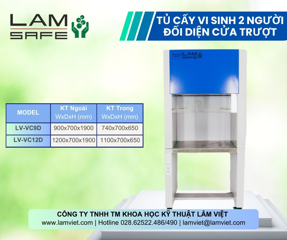 Các model tủ Cấy vi sinh hai người đối diện cửa trượt Các model tủ Cấy vi sinh hai người đối diện cửa trượt