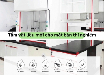 Làm mặt bàn thí nghiệm | với tấm vật liệu mới hãng Maica
