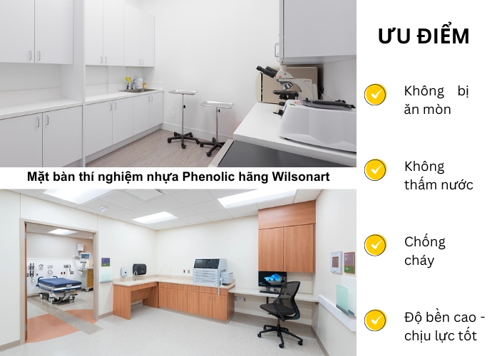 Ưu điểm của tấm phenolic khi làm mặt bàn thí nghiệm Ưu điểm của tấm phenolic khi làm mặt bàn thí nghiệm